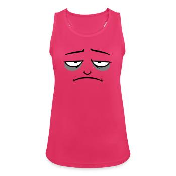 Grumpy sad disappointed face funny - Women's Breathable Tank Top - fuchsia - Front - Zoe (177cm)