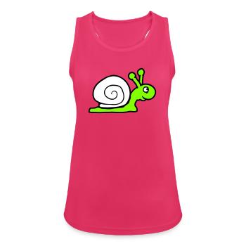 Snail Shell Cute Cute Happy Cool - Women's Breathable Tank Top - fuchsia - Front - Zoe (177cm)