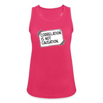 Correlation Is Not Causation Nerd Science - Women's Breathable Tank Top - fuchsia - Front - Zoe (177cm)