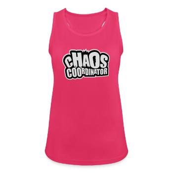 Chaos Coordinator Funny Title Parents Teacher Logo - Women's Breathable Tank Top - fuchsia - Front - Zoe (177cm)