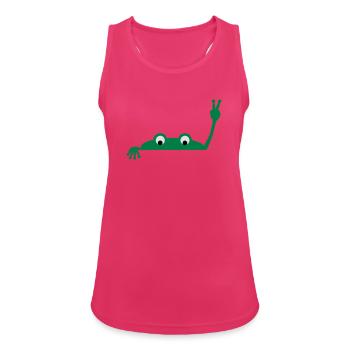 Frog face - Débardeur respirant Femme - fuchsia - Devant - Zoe (177cm)