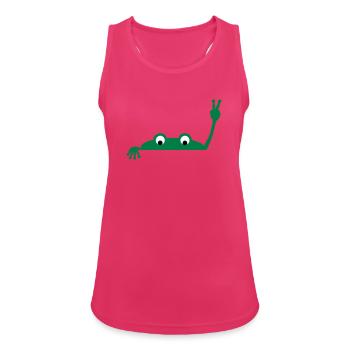 Frog face - Débardeur respirant Femme - fuchsia - Devant - Zoe (177cm)