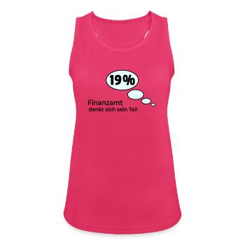 thinks his part - Women's Breathable Tank Top - fuchsia - Front - Zoe (177cm)