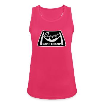 Summer Camp Champ Fun Kids Outdoor Adventure - Women's Breathable Tank Top - fuchsia - Front - Zoe (177cm)