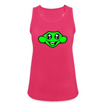 Frosch Kröte lächelt lustig Comic glücklich Cool - Frauen Tank Top atmungsaktiv - Fuchsia - Vorne - Zoe (177cm)
