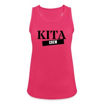 Kita Crew - Don pour l’éducatrice d’équipe de maternelle - Débardeur respirant Femme - fuchsia - Devant - Zoe (177cm)