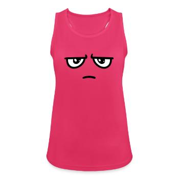 Not impressed - Frauen Tank Top atmungsaktiv - Fuchsia - Vorne - Zoe (177cm)