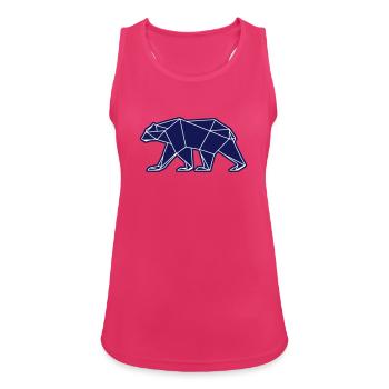 Polar Bear Polar Bear Polygon Icon - Women's Breathable Tank Top - fuchsia - Front - Zoe (177cm)