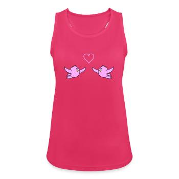 birds_in_love - Débardeur respirant Femme - fuchsia - Devant - Zoe (177cm)
