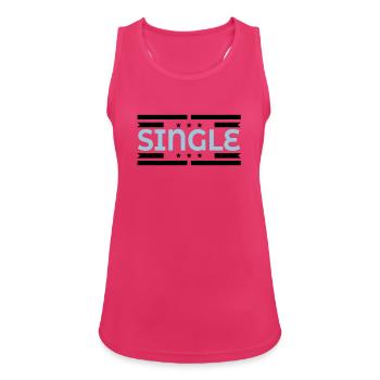 Single Flirten - Frauen Tank Top atmungsaktiv - Fuchsia - Vorne - Zoe (177cm)