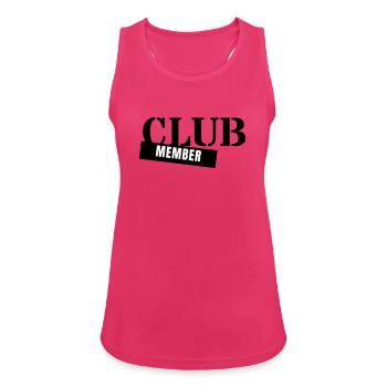 Membre du club - Membre du club Équipe Groupe de fête - Débardeur respirant Femme - fuchsia - Devant - Zoe (177cm)