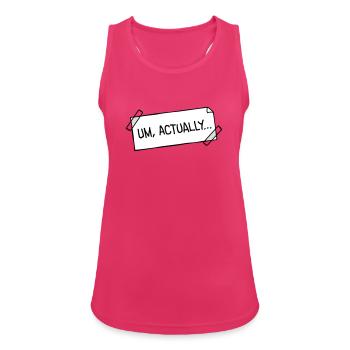 To Actually Stick Notes Nerd Smartass Logo - Women's Breathable Tank Top - fuchsia - Front - Zoe (177cm)
