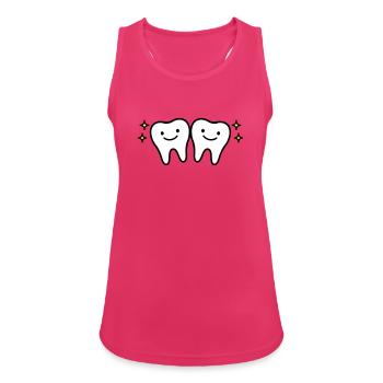 Tooth Cute - Women's Breathable Tank Top - fuchsia - Front - Zoe (177cm)