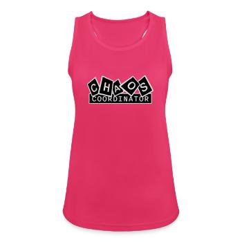 Chaos Coordinator Funny Title Parents Teacher Logo - Women's Breathable Tank Top - fuchsia - Front - Zoe (177cm)