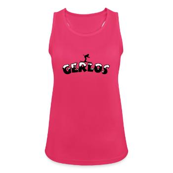 Gerlos Schnee Wintersport - Frauen Tank Top atmungsaktiv - Fuchsia - Vorne - Zoe (177cm)