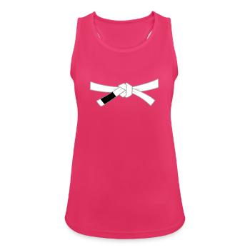 Ceinture blanche - Ceinture blanche - Débardeur respirant Femme - fuchsia - Devant - Zoe (177cm)