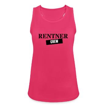 Retired Crew - Retirement Gift Team - Women's Breathable Tank Top - fuchsia - Front - Zoe (177cm)