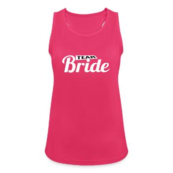 Team Bride - Women's Breathable Tank Top - fuchsia - Front - Zoe (177cm)