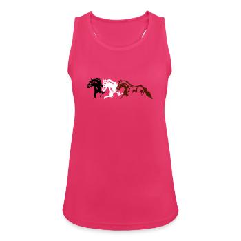 Chevaux, poneys, animaux, étalon, - Débardeur respirant Femme - fuchsia - Devant - Zoe (177cm)
