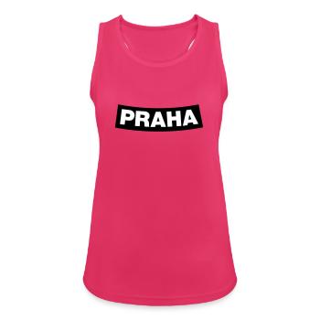 Praha Chapter Element (JGA MC-Rocker-Design) - Frauen Tank Top atmungsaktiv - Fuchsia - Vorne - Zoe (177cm)