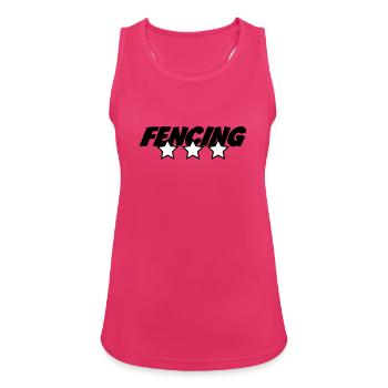 Drei-Sterne-Fechten: der beste Florettfechter - Frauen Tank Top atmungsaktiv - Fuchsia - Vorne - Zoe (177cm)