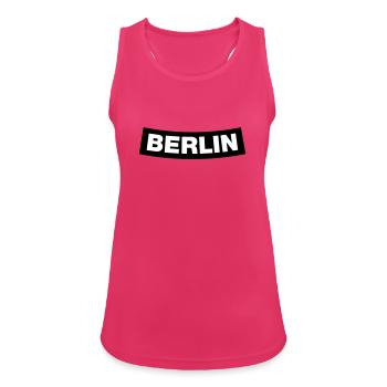 Berlin Chapter Element (JGA MC-Rocker-Design) - Frauen Tank Top atmungsaktiv - Fuchsia - Vorne - Zoe (177cm)