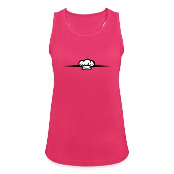 Chef's Hat Symbol Chef Line - Women's Breathable Tank Top - fuchsia - Front - Zoe (177cm)