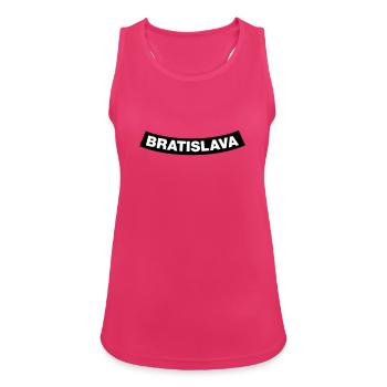Bratislava Chapter Element (JGA MC-Rocker-Design) - Frauen Tank Top atmungsaktiv - Fuchsia - Vorne - Zoe (177cm)
