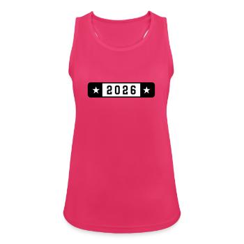 2026 - Frauen Tank Top atmungsaktiv - Fuchsia - Vorne - Zoe (177cm)