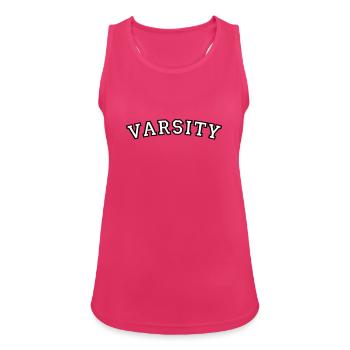 Schriftart des Varsity College - Frauen Tank Top atmungsaktiv - Fuchsia - Vorne - Zoe (177cm)