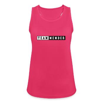 Team Member - Women's Breathable Tank Top - fuchsia - Front - Zoe (177cm)