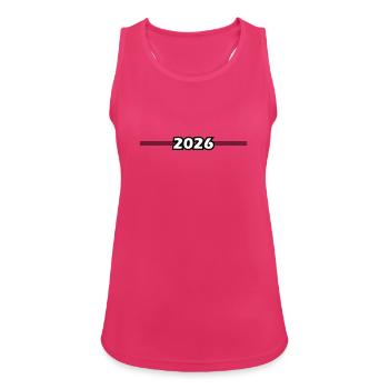 2026 Strich Element - Frauen Tank Top atmungsaktiv - Fuchsia - Vorne - Zoe (177cm)