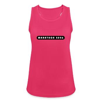 Marathon 2026 lettering - Women's Breathable Tank Top - fuchsia - Front - Zoe (177cm)