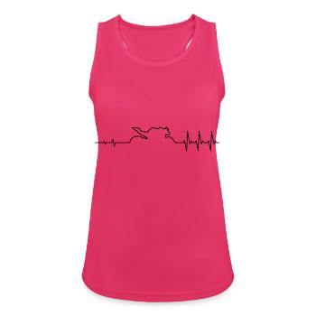 Puls Streetfighter - Frauen Tank Top atmungsaktiv - Fuchsia - Vorne - Zoe (177cm)