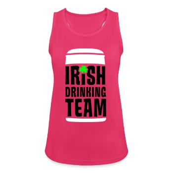 irish drinking team - Frauen Tank Top atmungsaktiv - Fuchsia - Vorne - Zoe (177cm)