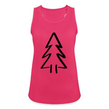 Arbre sapin sapin arbre de Noël arbre de Noël - Débardeur respirant Femme - fuchsia - Devant - Zoe (177cm)