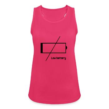 low_battery - Débardeur respirant Femme - fuchsia - Devant - Zoe (177cm)