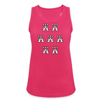 Sieben Burgen 232 - Siebenbürgen - Transylvania - - Frauen Tank Top atmungsaktiv - Fuchsia - Vorne - Zoe (177cm)