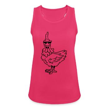 huhn sonnenbrille - Frauen Tank Top atmungsaktiv - Fuchsia - Vorne - Zoe (177cm)