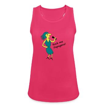 Papagena - in Deinen Wunschfaren - Frauen Tank Top atmungsaktiv - Fuchsia - Vorne - Zoe (177cm)