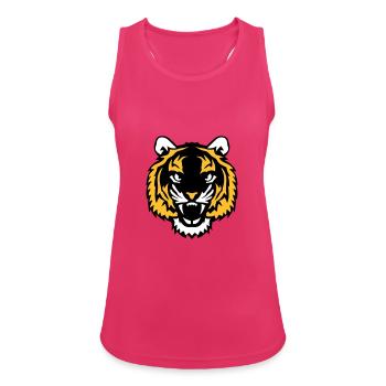 tiger wild animal 28012 - Women's Breathable Tank Top - fuchsia - Front - Zoe (177cm)