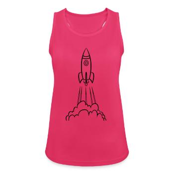 rocket boy fun start - Women's Breathable Tank Top - fuchsia - Front - Zoe (177cm)