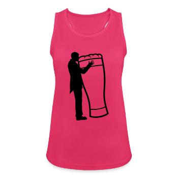 Wedding Groom Embrasse la bière - Débardeur respirant Femme - fuchsia - Devant - Zoe (177cm)