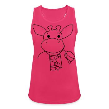 giraffe - Women's Breathable Tank Top - fuchsia - Front - Zoe (177cm)