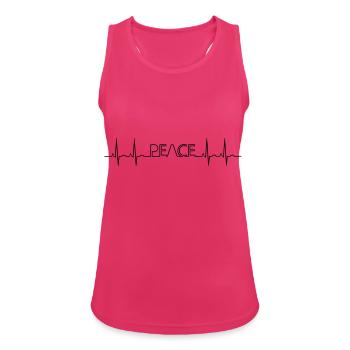 piece frieden herzschlag - Frauen Tank Top atmungsaktiv - Fuchsia - Vorne - Zoe (177cm)