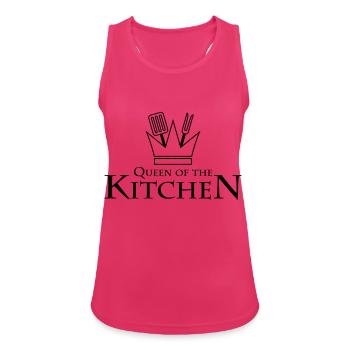 Queen Of The Kitchen - Frauen Tank Top atmungsaktiv - Fuchsia - Vorne - Zoe (177cm)