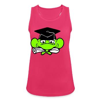 grenouille diplôme d’études secondaires réussi collège mignon - Débardeur respirant Femme - fuchsia - Devant - Zoe (177cm)