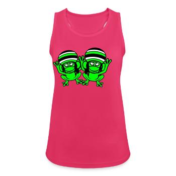 2 Frogs Reggae Music Rasta Hair Hat Jamaica - Women's Breathable Tank Top - fuchsia - Front - Zoe (177cm)