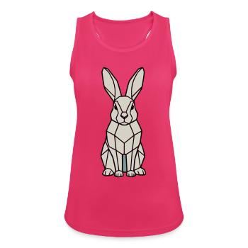 Geometric Bunny Low Poly Modern - Women's Breathable Tank Top - fuchsia - Front - Zoe (177cm)