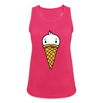 Bird Cream Waffle Cream Scoops Cream Cream Cone - Women's Breathable Tank Top - fuchsia - Front - Zoe (177cm)